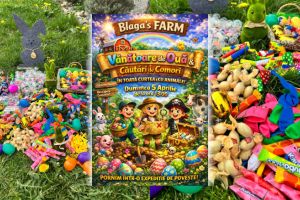 VIDEO. Vânătoare de ouă şi căutare de comori la Blaga’s Farm, duminică, 5 aprilie!