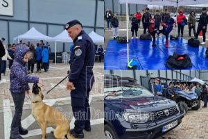 Dresaj canin şi tehnici de autoapărare: Jandarmii dâmboviţeni au captivat publicul la Dâmboviţa Mall