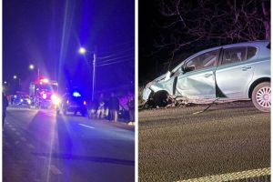 Accident pe DN1, în Bihor, între un autocar şi un autoturism. Două persoane au ajuns la spital (FOTO)