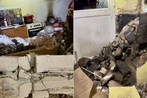 Explozie la etajul 4 al unui bloc. Victime transportate la spital