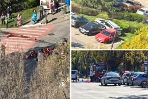 Accident în Oradea: Un motociclist a ajuns în stare gravă la spital, după ce s-a ciocnit cu o maşină