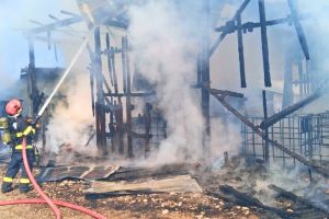 Incendiu puternic la un saivan din Bihor: 15 iezi au murit în flăcări (FOTO)