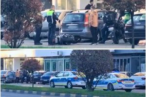 Doi motociclişti s-au ciocnit în Oradea. Unul a ajuns la spital (VIDEO)