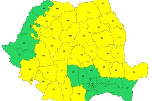 S-a emis cod galben de vânt!