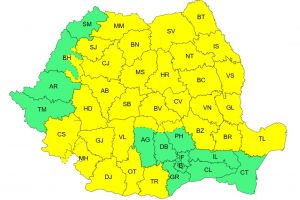 Atenţionare meteorologică Cod galben de intensificări ale vântului