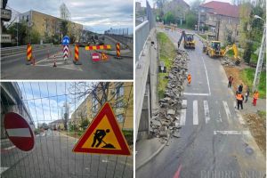 Breteaua dintre străzile Louis Pasteur şi Ecaterina Teodoroiu din Oradea a fost închisă pentru a fi lărgită. Cum poţi ocoli! (FOTO)