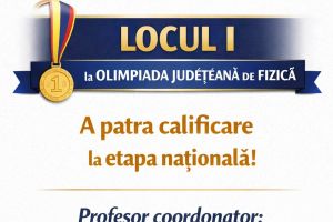 A patra calificare la o olimpiadă naţională pentru un elev din Târgu Jiu