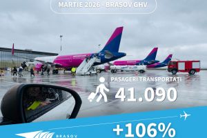 Creştere de peste 100% pe Aeroportul Internaţional Ghimbav