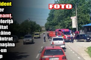 Accident rutier în Neamţ. O şoferiţă a evitat un câine şi a intrat cu maşina într-un stâlp