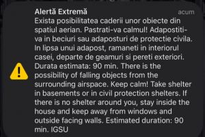 Un nou mesaj RO-Alert pentru locuitorii judetului Tulcea!