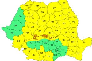 Alertă meteo! COD GALBEN de vânt puternic şi viscol, la altitudini de peste 1600 de metri