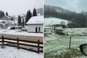 Zăpada mieilor, în Bihor: Ninsoare în zonele montane din judeţ, înainte de Paşte (VIDEO)