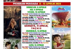 Sărbători cu film pentru toate vârstele, în mini‑vacanţa de Paşte, la Reşiţa şi Caransebeş