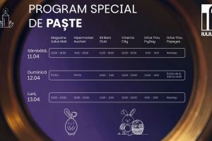 Program special de sărbători la Iulius Mall Suceava: Cinema City, Clubul Strikers, FryDay şi Popeyes, deschise în toate zilele de Paşte