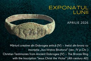 Inelul de bronz cu inscriptia Iisus Hristos Biruitorul este exponatul lunii aprilie la MINA Constanta