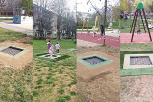 FOTO. Surpriză pentru copiii din Satu Mare! Primăria a montat 10 trambuline în oraş