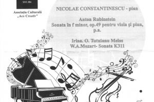 Recital extraordinar de violă şi pian
