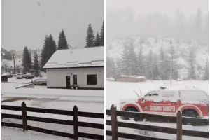 Iarnă în aprilie, înainte de Paşte: zăpadă la munte în Bihor şi temperaturi negative în mai multe zone din judeţ (VIDEO)