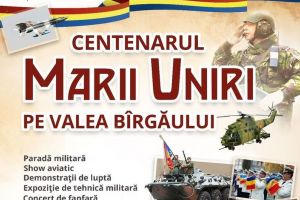 ”Centenar pe Valea Bârgăului”: Paradă cu tehnică de luptă, MIG-uri, elicoptere, paraşutişti, cercetaşi