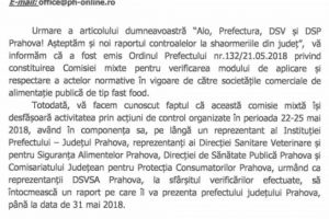 In urma solicitarii Ph-online, Prefectura, DSV si DSP incep controalele la shaormeriile din judet
