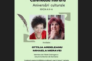 Scriitoarele Otilia Ardeleanu si Mihaela Meravei, serbate la Biblioteca Judeteana Constanta, in cadrul proiectului Cafeneaua literara/ Aniversari culturale