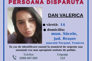 Minoră de 14 ani căutată de poliţiştii braşoveni