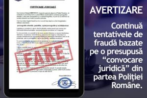 Nu cadeti in capcana convocarilor judiciare primite pe e-mail! DNSC avertizeaza asupra unei metode de frauda 