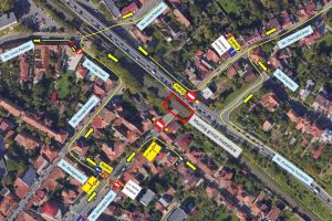 Strada Gheorghe Doja din Oradea va fi închisă sâmbătă în zona pasajului feroviar, pentru montarea grinzilor acestuia