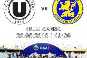 U Cluj îi aşteaptă pe fani în tribune. ”U” îşi ia adio de la Liga a treia