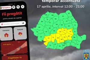 IGSU: Meteorologii au emis atentionare de cod galben, valabila astazi. Afla ce recomandari transmit pentru cetateni! 