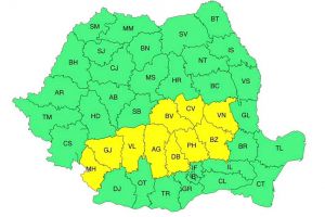 Gorjul, sub cod galben de ploi torenţiale