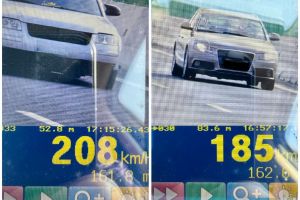 „Zburători” pe DEx16: şofer prins cu 208 km/h lângă Oradea. Nou val de vitezomani sancţionaţi de poliţiştii bihoreni