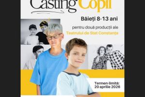 Casting la Teatrul de Stat Constanta: Sunt cautati doi baieti pentru doua spectacole 