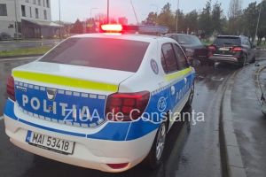 FOTO+VIDEO: Politist din Constanta, ranit de un sofer baut pe bulevardul Aurel Vlaicu