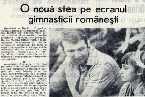 Momentul în care presa băcăuană anunţa apariţia unei stele – Nadia Comăneci