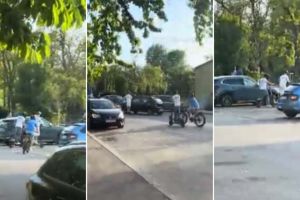 VIDEO. Copii pe trotinete electrice, surprinşi în mijlocul drumului, printre maşini, în zona Soarelui