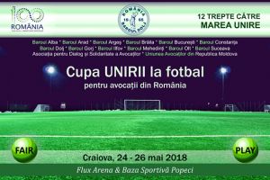 Baroul Dolj organizează Cupa Unirii la Fotbal pentru avocaţii români