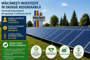 Investiţie verde la Măicăneşti: primăria vrea o centrală fotovoltaică de aproape 2 milioane de lei