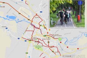 Piste cu hopuri: Oradea are aproape 34 kilometri de piste pentru biciclişti, însă nu şi o reţea eficientă pentru utilizatori