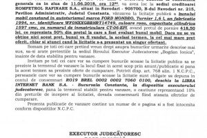 Licitatie publica organizata de B.E.J. 