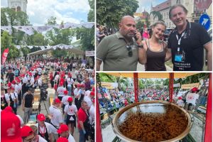Gulaş de record mondial la Salonta: Aproximativ 10.000 de porţii s-au dat în două ore. Printre participanţi, chef Cătălin Scărlătescu (FOTO)