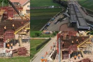 VIDEO/ Autostrada Sebeş – Turda: Pe lotul 1, în sâmbăta dinaintea Rusaliilor se lucra la culeea de la Valea Orzii