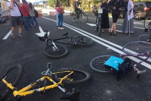 Biciclistii au incercat strada Popa Sapca, chiar de ziua primarului Nicolae Robu