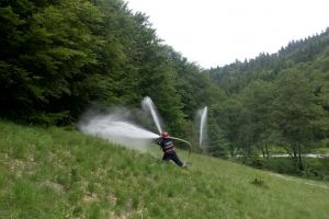 Pompierii din Odorheiu Secuiesc, într-un exerciţiu de amploare