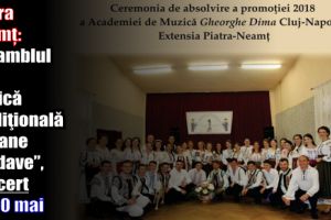Piatra-Neamţ: Ansamblul de Muzică Tradiţională „Icoane Moldave”, concert pe 30 mai