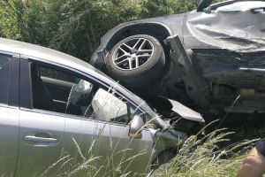 Accident la Șieu Măgheruş. Două persoane au ajuns la spital (FOTO)