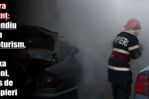 Piatra-Neamţ: Incendiu la un autoturism, în anexa Văleni, stins de pompieri