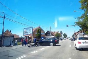 Accident cu victimă pe Calea Clujului din Oradea: Un Audi şi un Opel s-au lovit, acroşând un pieton