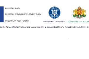realizarea unui studiu comun privind ocuparea şi mobilitatea în zona transfrontaliera, în domeniul juridic, în cadrul proiectului ”Cross-Border Partnership for Training and Labour mobility in the Juridical field”