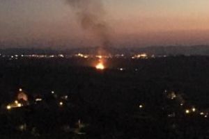 Arde rampa de gunoi administrată de Tişe şi Boc - FOTO